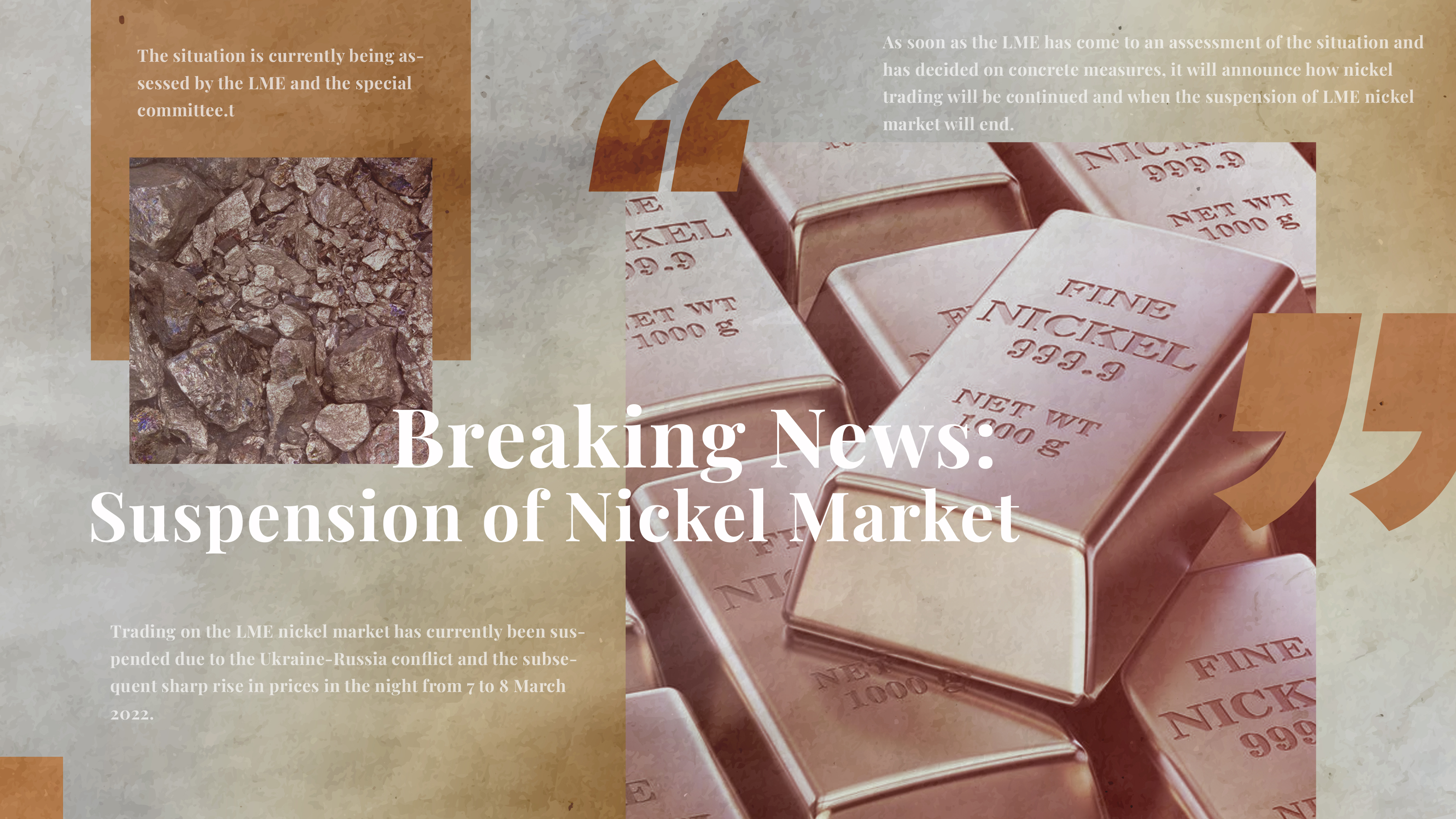 BREAKING NEWS: Suspension of Nickel Market